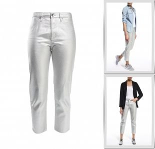 Серебряные джинсы, джинсы love moschino, весна-лето 2015